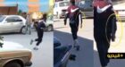 فيديو .. شخص يحمل سكينا كبيرا يتجول وسط بني شيكار مهددا سلامة المواطنين