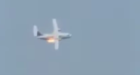 بالفيديو.. طائرة عسكرية روسية تحترق بالجو، قبل أن تسقط وتتحطم